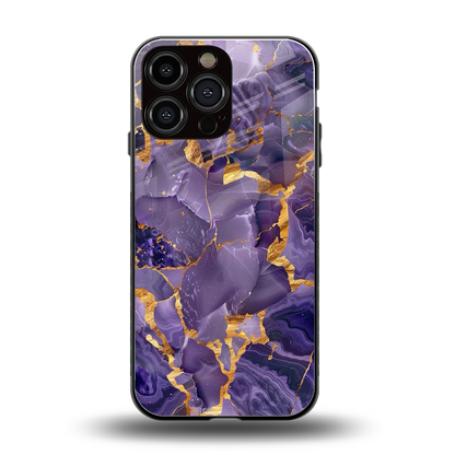 Royal Amethyst back phone cover | glass case for iphone 16 pro max