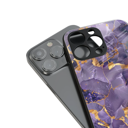 Royal Amethyst stylish phone case for iphone 14 | glossy glass and slim fit