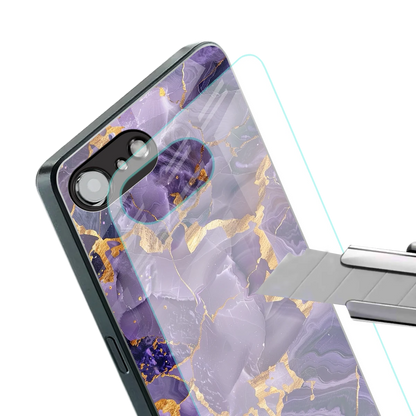 Royal Amethyst stylish phone case for iphone 16e | glossy glass and slim fit