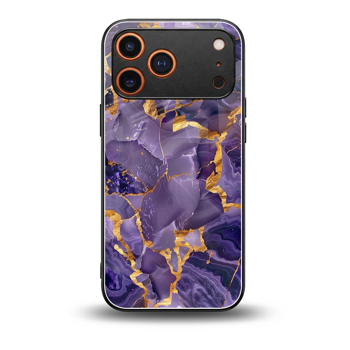 Royal Amethyst back phone cover | glass case for iphone 17 pro