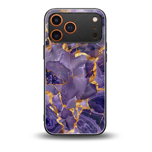Royal Amethyst back phone cover | glass case for iphone 17 pro max