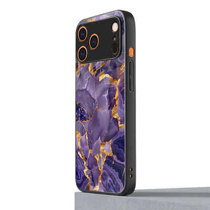 Royal Amethyst iphone 17 pro mobile cover | shockproof glass phone case