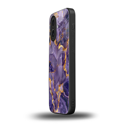 Royal Amethyst iphone 17 mobile cover | shockproof glass phone case