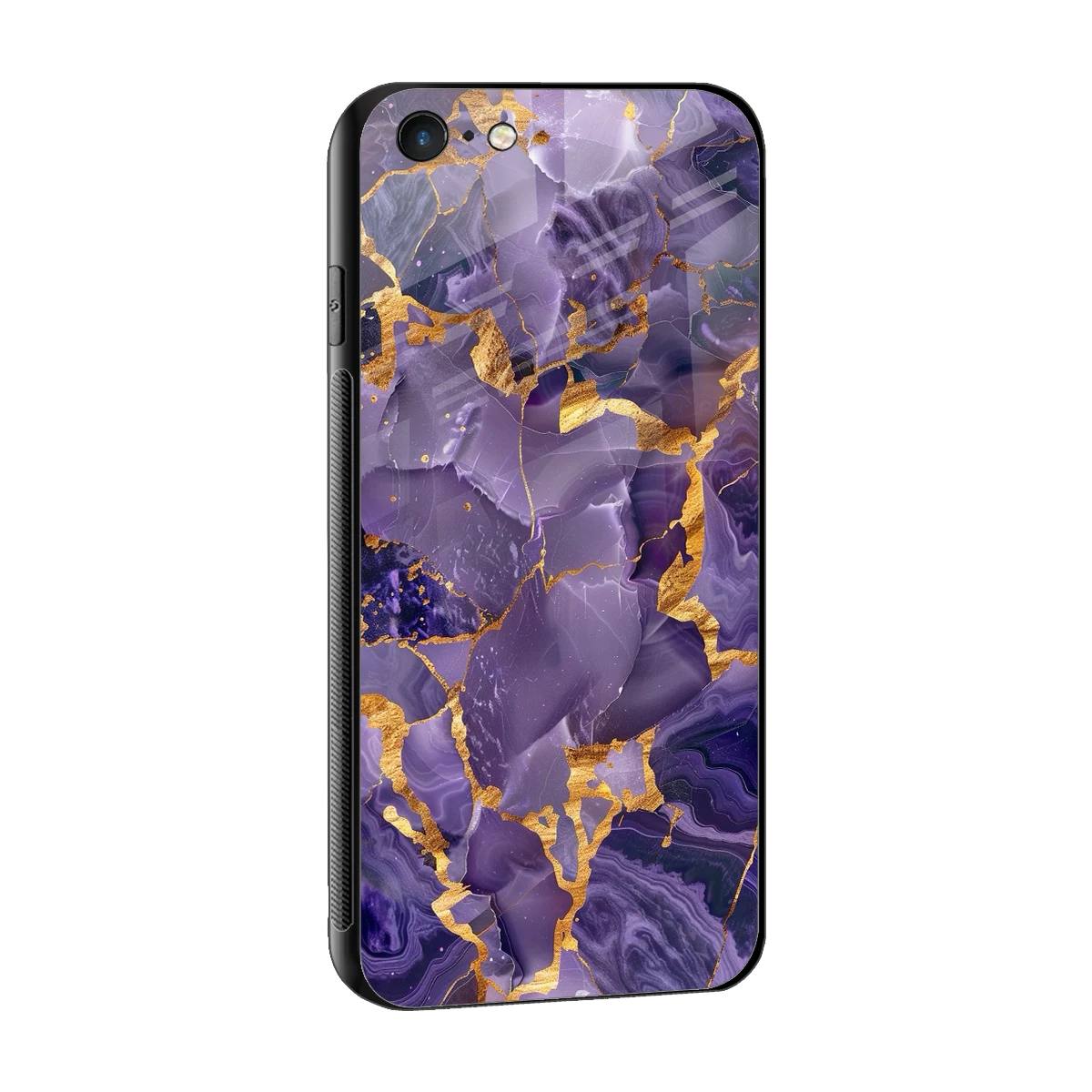 Royal Amethyst sleek iphone 6s cover with tempered glass back and TPU edges