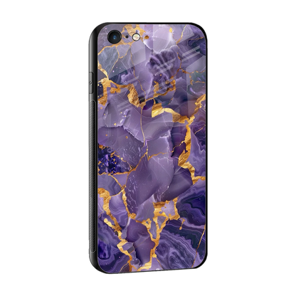 Royal Amethyst sleek iphone 6s plus cover with tempered glass back and TPU edges