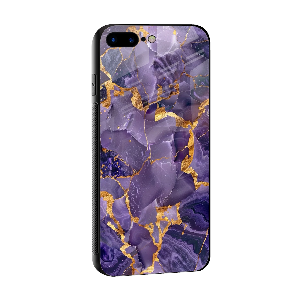 Royal Amethyst sleek iphone 8 plus cover with tempered glass back and TPU edges