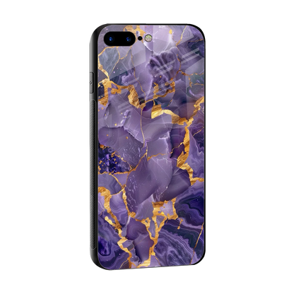 Royal Amethyst sleek iphone 8 plus cover with tempered glass back and TPU edges