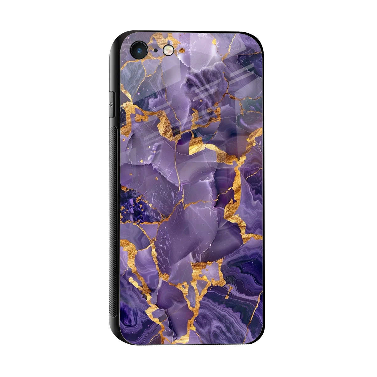 Royal Amethyst sleek iphone 7 cover with tempered glass back and TPU edges