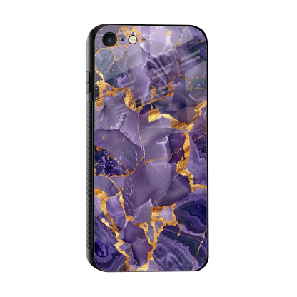 Royal Amethyst sleek iphone 7 cover with tempered glass back and TPU edges