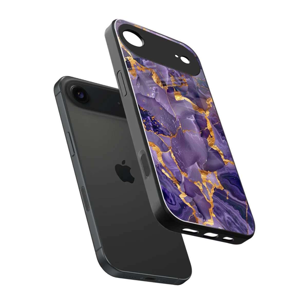 Royal Amethyst sleek iphone air cover with tempered glass back and TPU edges