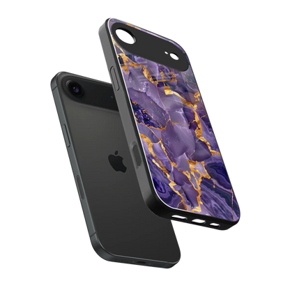 Royal Amethyst sleek iphone air cover with tempered glass back and TPU edges
