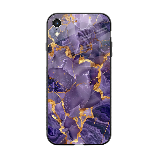 Royal Amethyst back phone cover | glass case for iphone xr