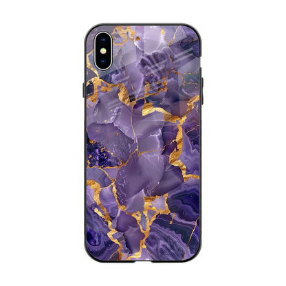 Royal Amethyst back phone cover | glass case for iphone xs max