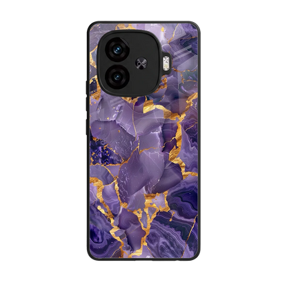 Royal Amethyst back phone cover | glass case for iqoo neo 10r 5g