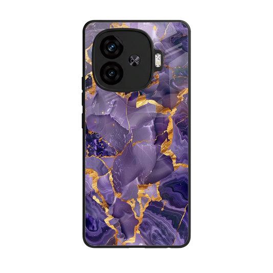 Royal Amethyst back phone cover | glass case for iqoo neo 10r 5g
