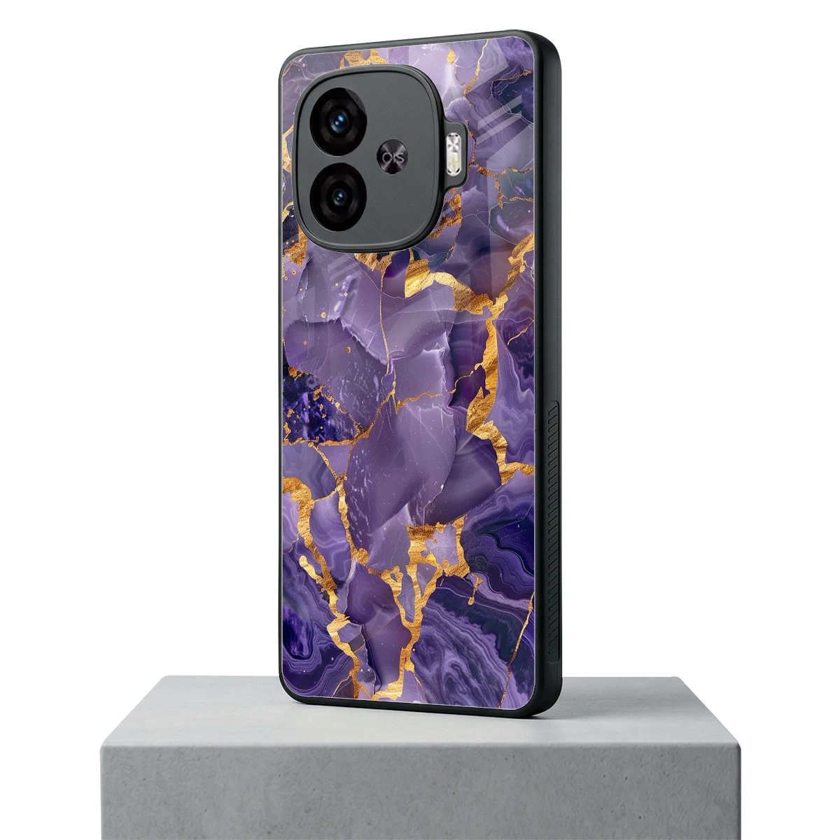 Royal Amethyst iqoo neo 10r 5g mobile cover | shockproof glass phone case