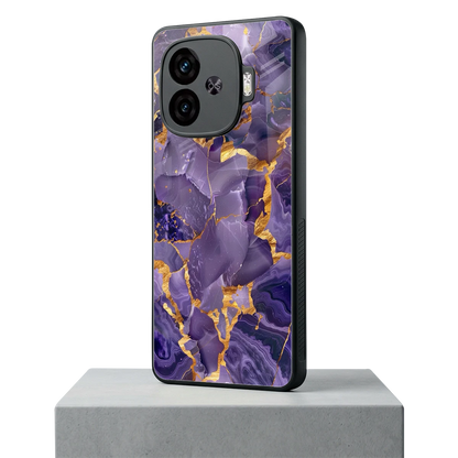 Royal Amethyst iqoo neo 10r 5g mobile cover | shockproof glass phone case