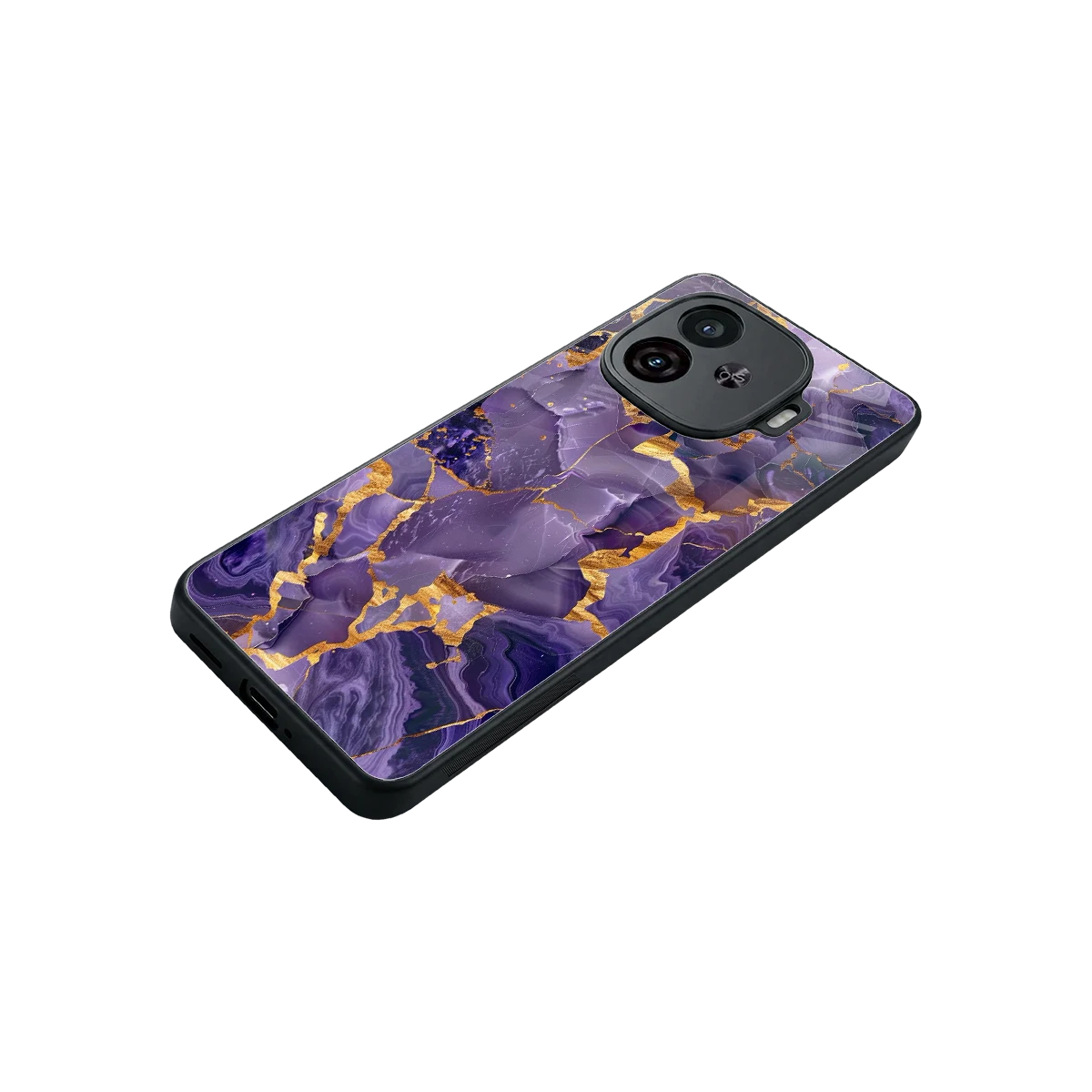 Royal Amethyst stylish phone case for iqoo neo 10r 5g | glossy glass and slim fit