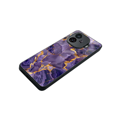 Royal Amethyst stylish phone case for iqoo neo 10r 5g | glossy glass and slim fit