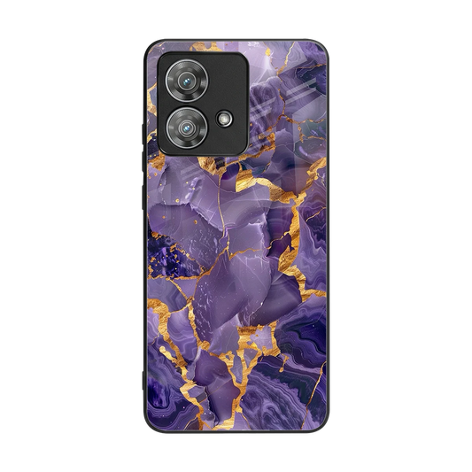 Royal Amethyst back phone cover | glass case for motorola edge 40 neo 5g