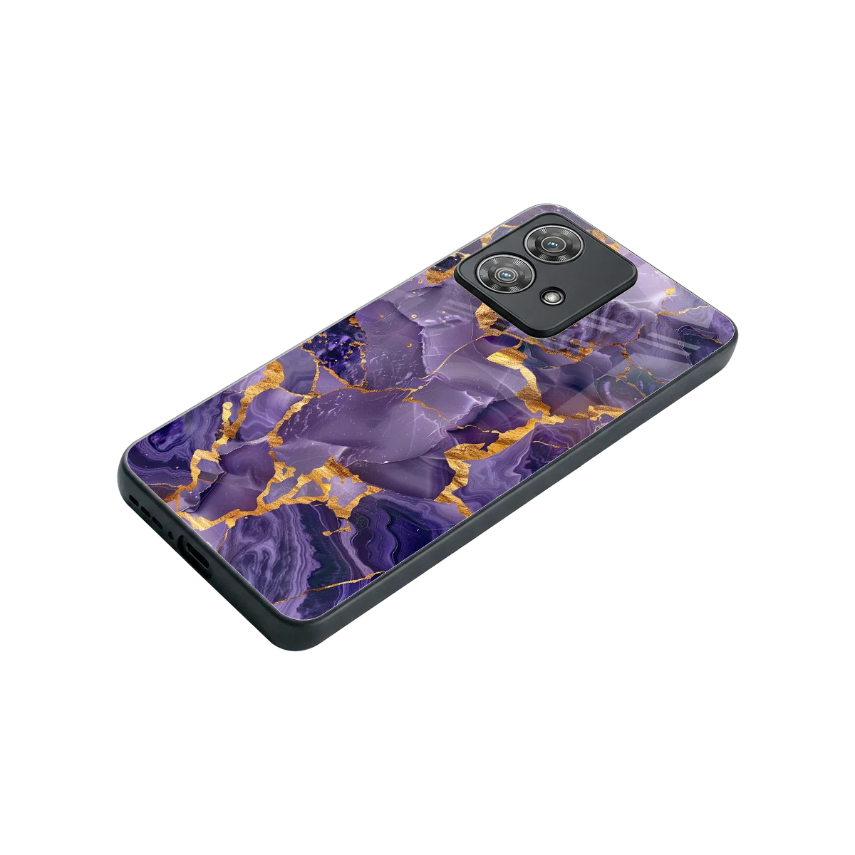 Royal Amethyst stylish phone case for motorola edge 40 neo 5g | glossy glass and slim fit