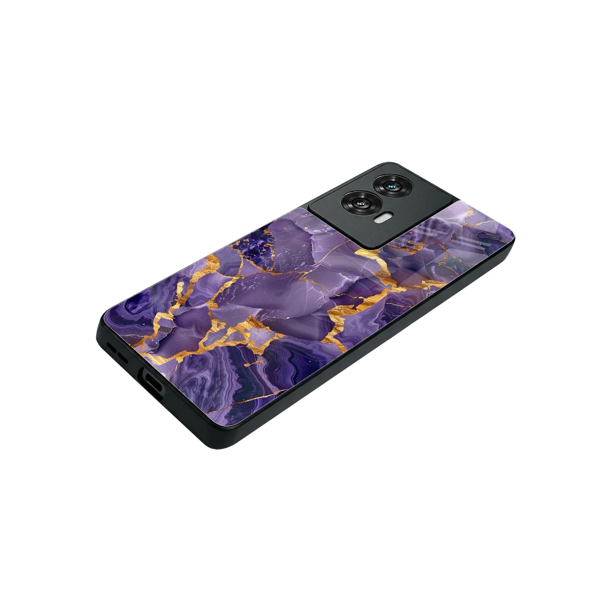 Royal Amethyst stylish phone case for motorola edge 50 fusion | glossy glass and slim fit