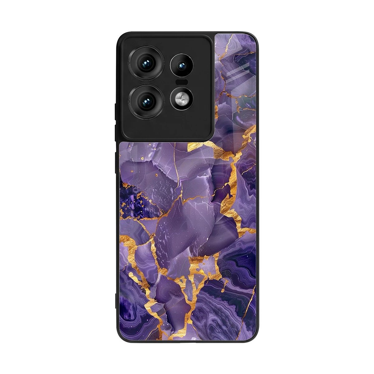 Royal Amethyst back phone cover | glass case for motorola edge 50 pro