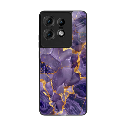 Royal Amethyst back phone cover | glass case for motorola edge 50 pro
