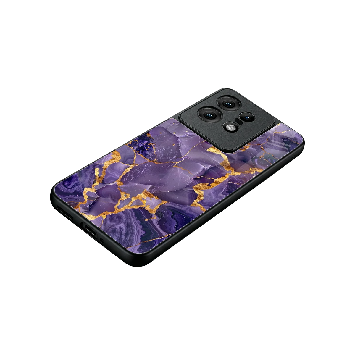 Royal Amethyst stylish phone case for motorola edge 50 pro | glossy glass and slim fit