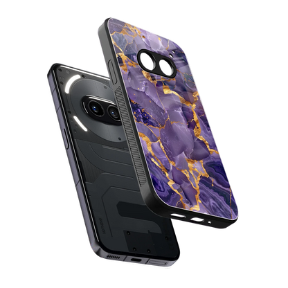 Royal Amethyst sleek nothing phone 2a cover with tempered glass back and TPU edges