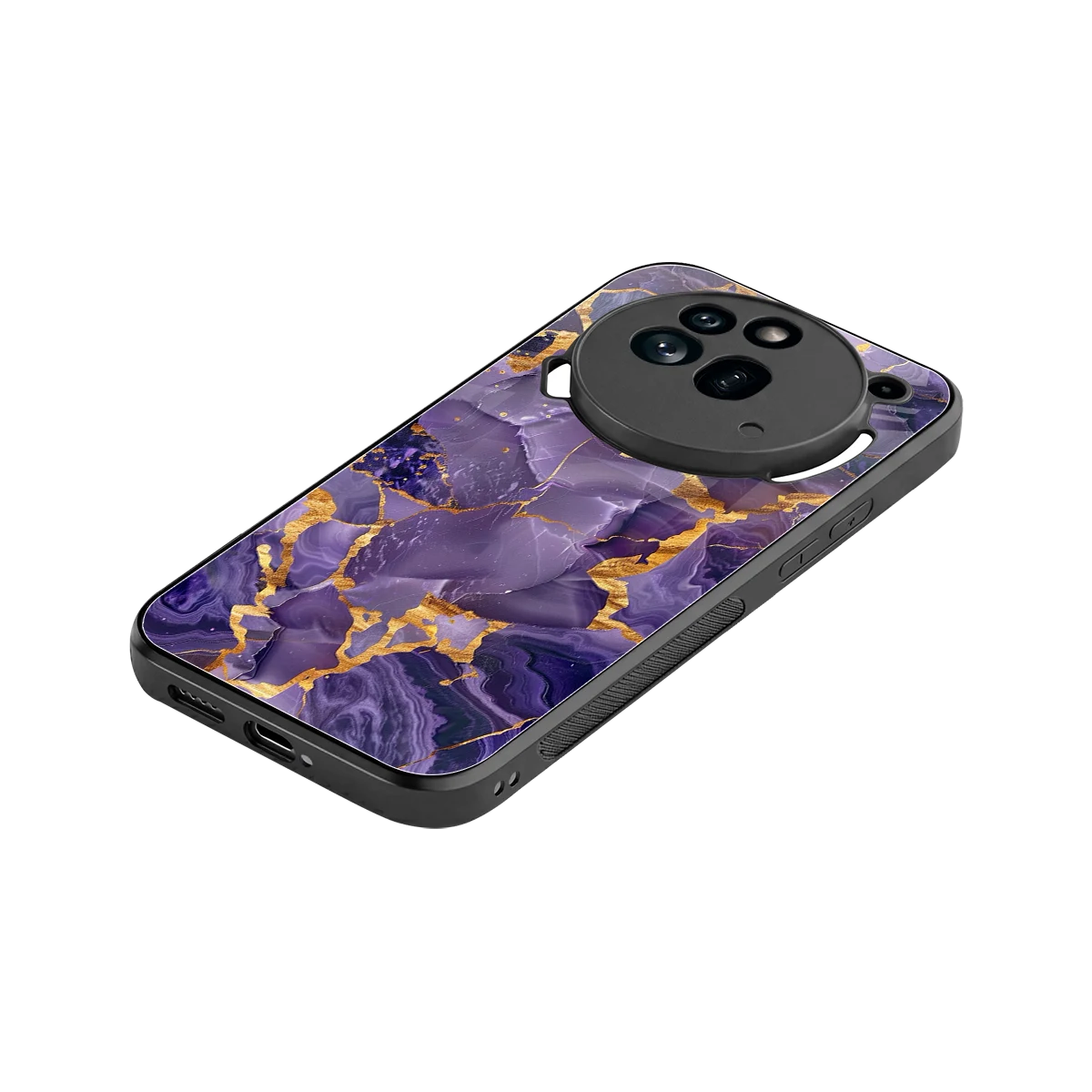 Royal Amethyst stylish phone case for nothing phone 3a pro | glossy glass and slim fit