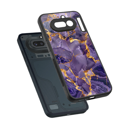 Royal Amethyst sleek nothing phone 4a cover with tempered glass back and TPU edges