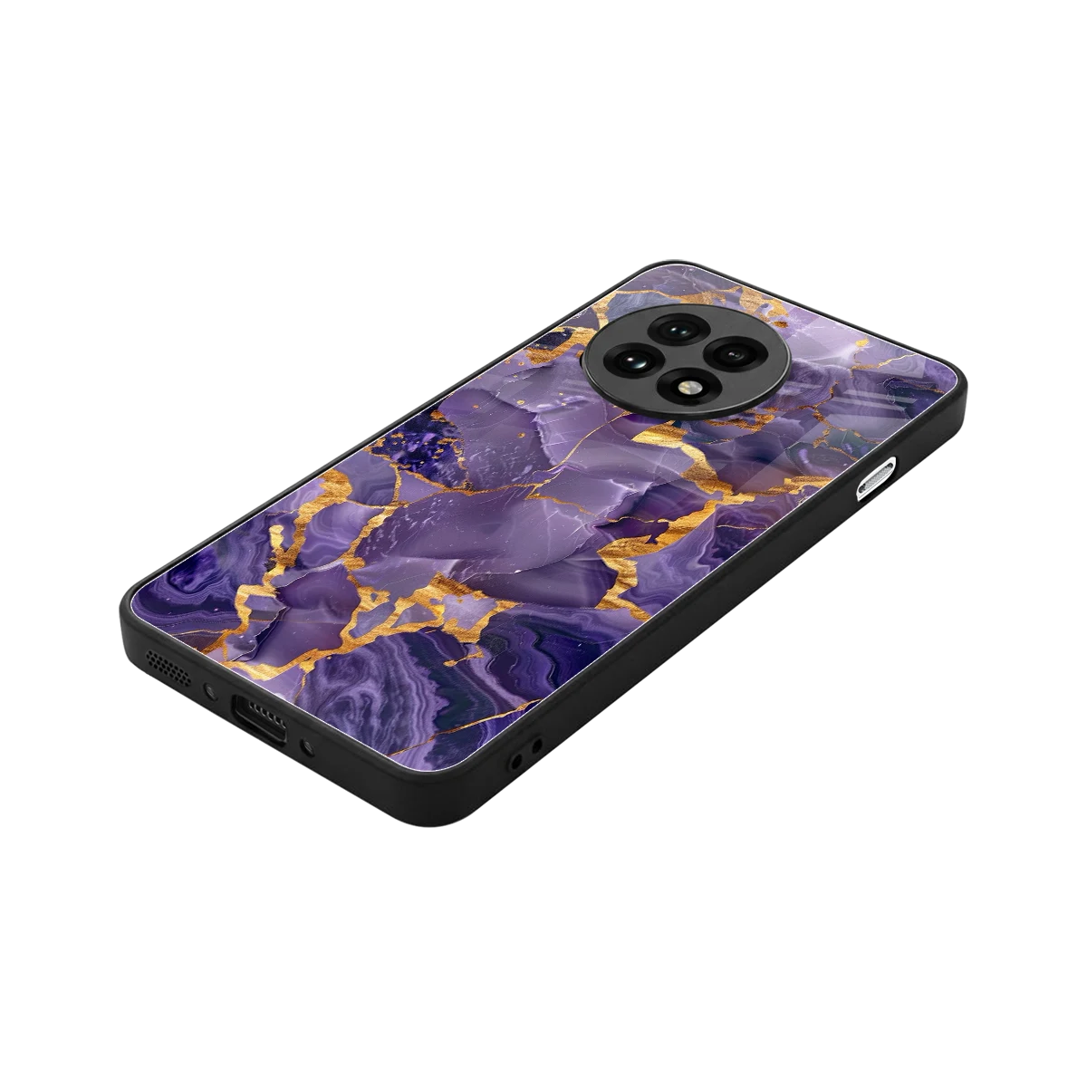 Royal Amethyst stylish phone case for oneplus 13r | glossy glass and slim fit