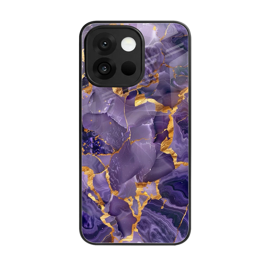 Royal Amethyst back phone cover | glass case for oneplus 13s