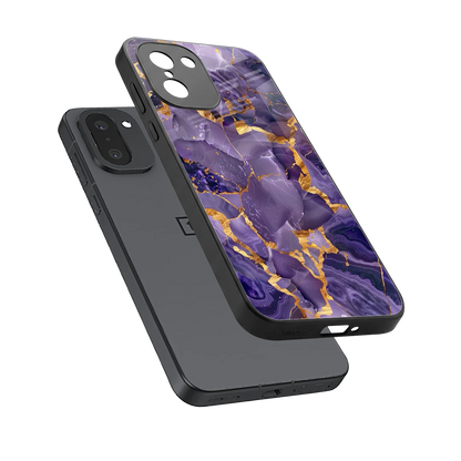 Royal Amethyst sleek oneplus 15r cover with tempered glass back and TPU edges