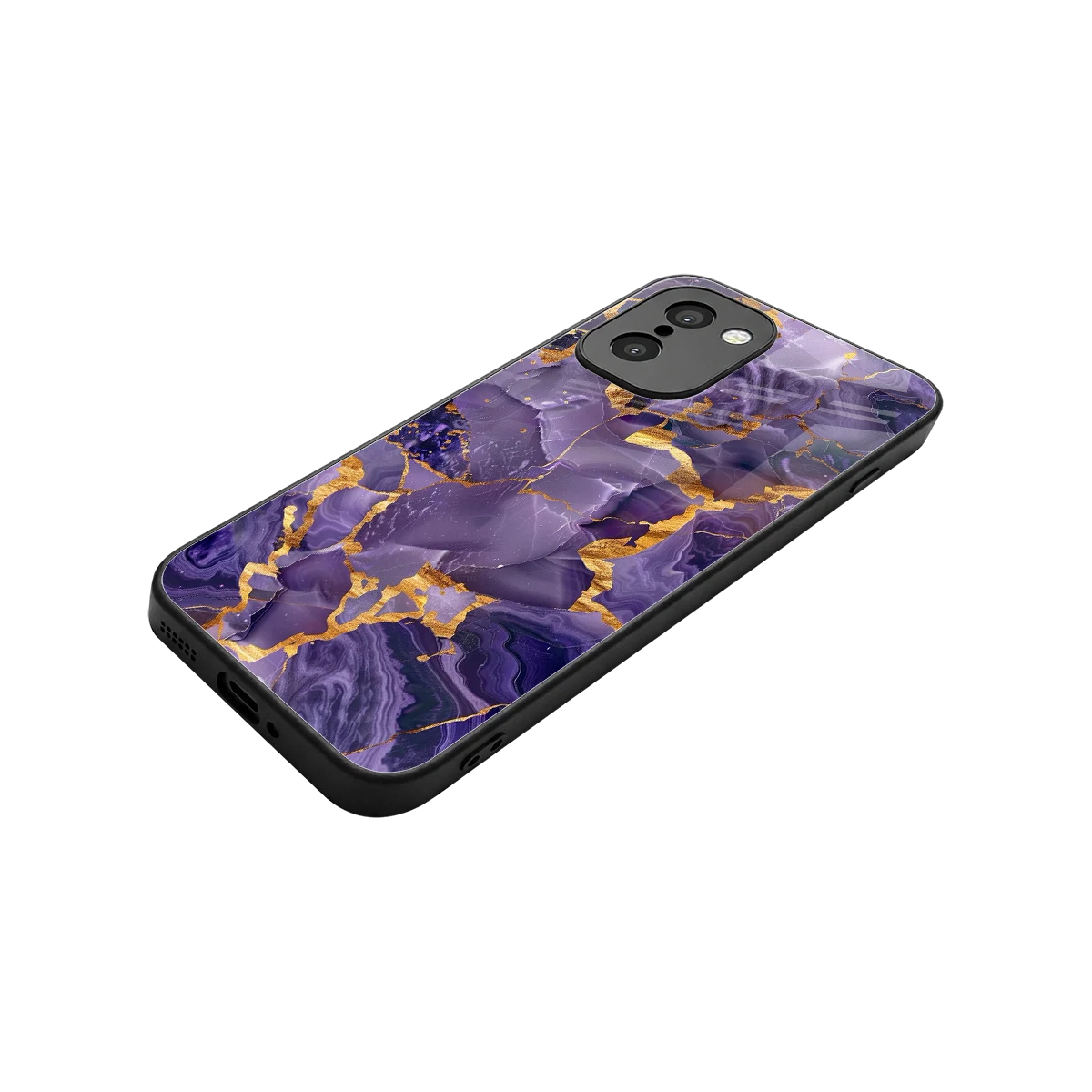 Royal Amethyst stylish phone case for oneplus 15r | glossy glass and slim fit