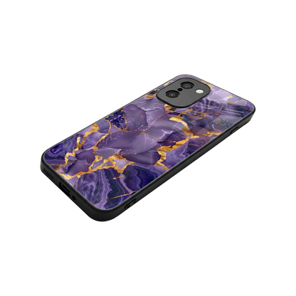 Royal Amethyst stylish phone case for oneplus 15r | glossy glass and slim fit