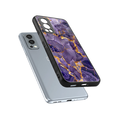 Royal Amethyst sleek oneplus nord 2 cover with tempered glass back and TPU edges
