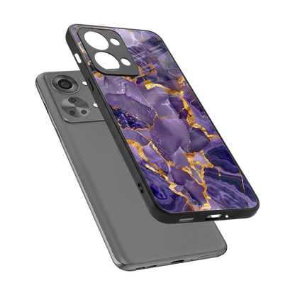 Royal Amethyst sleek oneplus nord 2t cover with tempered glass back and TPU edges