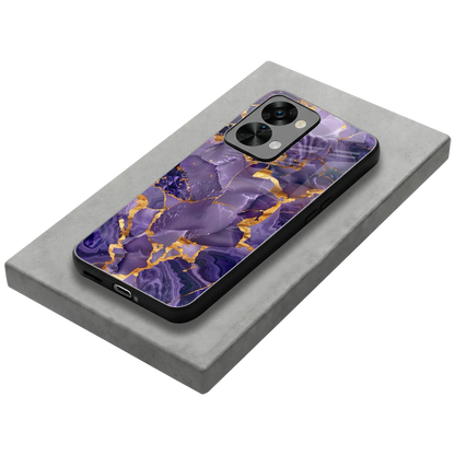 Royal Amethyst stylish phone case for oneplus nord 2t | glossy glass and slim fit