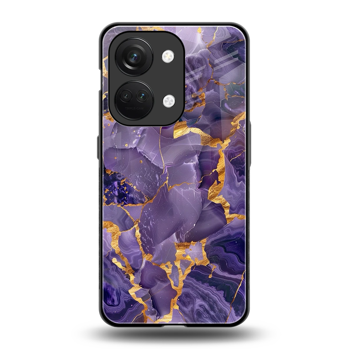 Royal Amethyst back phone cover | glass case for oneplus nord 3