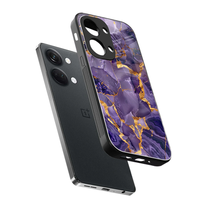 Royal Amethyst sleek oneplus nord 3 cover with tempered glass back and TPU edges