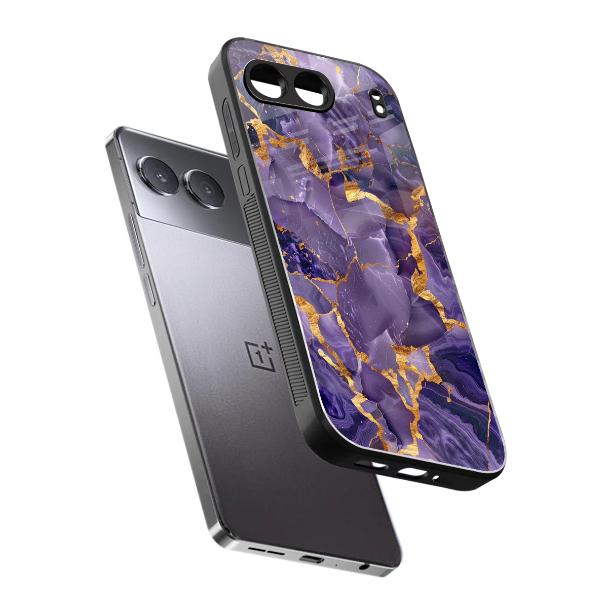 Royal Amethyst sleek oneplus nord 4 cover with tempered glass back and TPU edges
