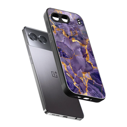 Royal Amethyst sleek oneplus nord 4 cover with tempered glass back and TPU edges