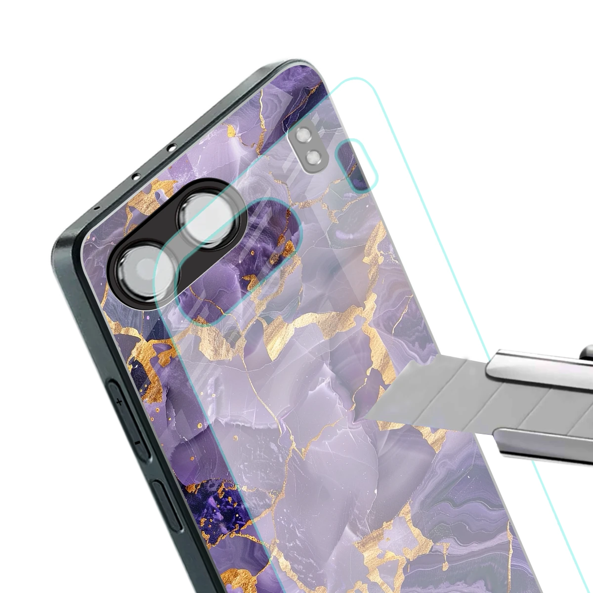 Royal Amethyst stylish phone case for oneplus nord 4 | glossy glass and slim fit