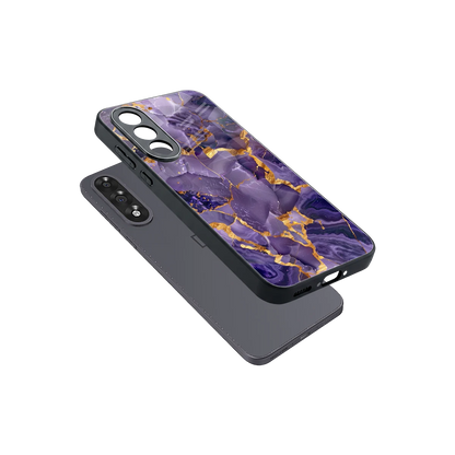 Royal Amethyst sleek oneplus nord 5 cover with tempered glass back and TPU edges