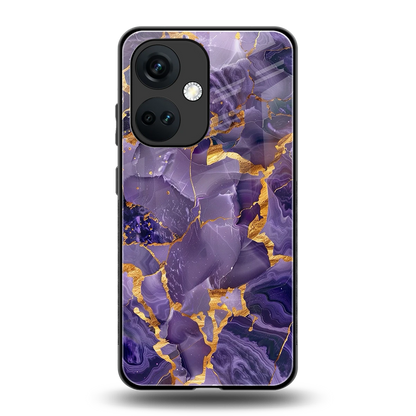 Royal Amethyst back phone cover | glass case for oneplus nord ce 3