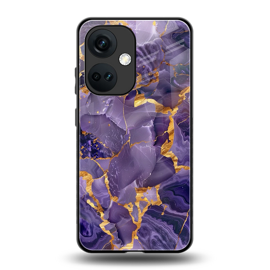 Royal Amethyst back phone cover | glass case for oneplus nord ce 3