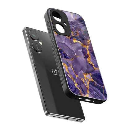 Royal Amethyst sleek oneplus nord ce 3 cover with tempered glass back and TPU edges