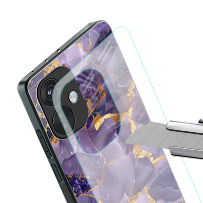 Royal Amethyst stylish phone case for oneplus nord ce 3 | glossy glass and slim fit